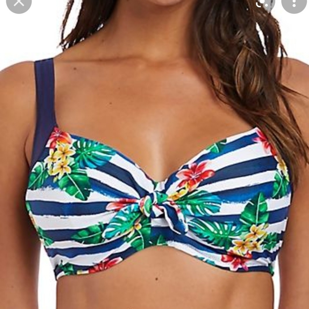 Fantasie Navy Stripe Bikini Top
